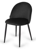 Krzesło tapicerowane GLORIA BLACK VELVET Lugano