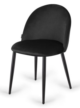 Krzesło tapicerowane GLORIA BLACK VELVET Lugano