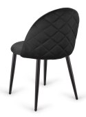 Krzesło tapicerowane GLORIA BLACK VELVET Lugano