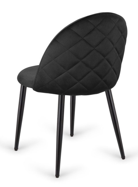 Krzesło tapicerowane GLORIA BLACK VELVET Lugano Krzesło tapicerowane GLORIA BLACK VELVET Lugano
