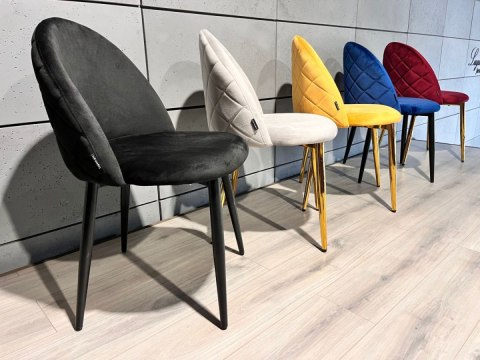 Krzesło tapicerowane GLORIA BLACK VELVET Lugano Krzesło tapicerowane GLORIA BLACK VELVET Lugano