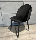 Krzesło tapicerowane GLORIA BLACK VELVET Lugano