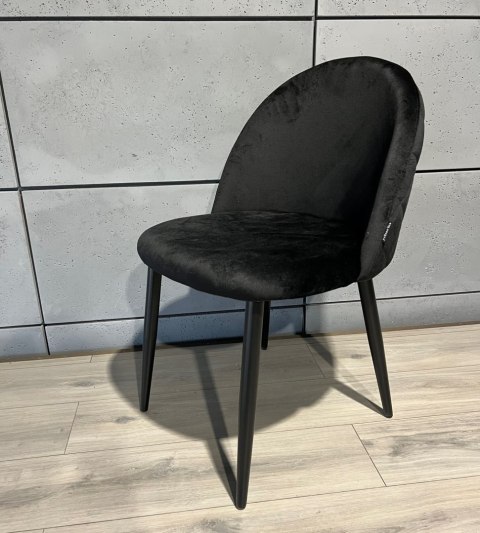 Krzesło tapicerowane GLORIA BLACK VELVET Lugano Krzesło tapicerowane GLORIA BLACK VELVET Lugano