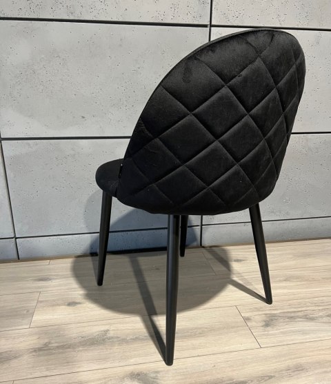 Krzesło tapicerowane GLORIA BLACK VELVET Lugano Krzesło tapicerowane GLORIA BLACK VELVET Lugano