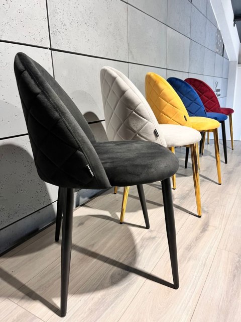 Krzesło tapicerowane GLORIA BLACK VELVET Lugano Krzesło tapicerowane GLORIA BLACK VELVET Lugano