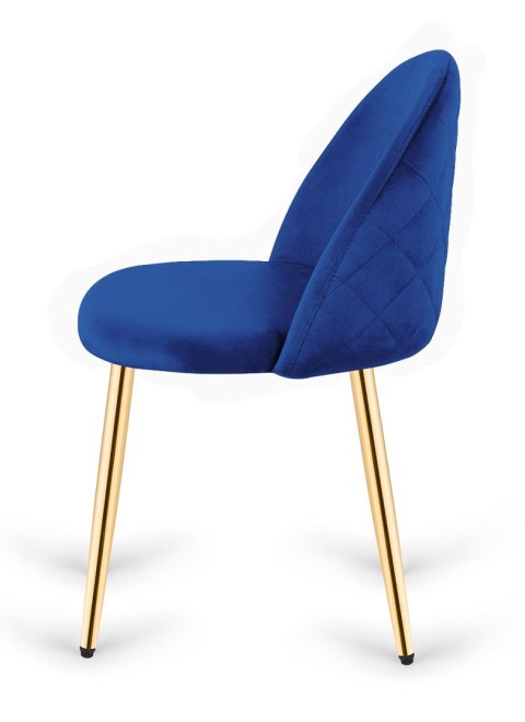 Krzesło tapicerowane GLORIA BLUE VELVET GOLD Lugano Krzesło tapicerowane GLORIA BLUE VELVET GOLD Lugano