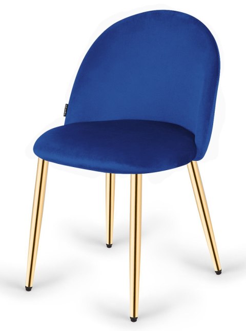 Krzesło tapicerowane GLORIA BLUE VELVET GOLD Lugano Krzesło tapicerowane GLORIA BLUE VELVET GOLD Lugano