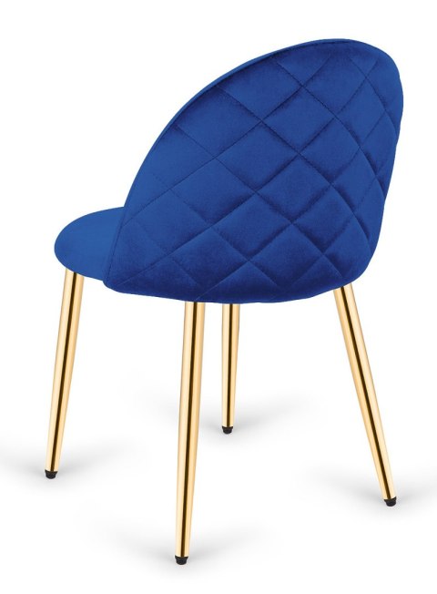 Krzesło tapicerowane GLORIA BLUE VELVET GOLD Lugano Krzesło tapicerowane GLORIA BLUE VELVET GOLD Lugano