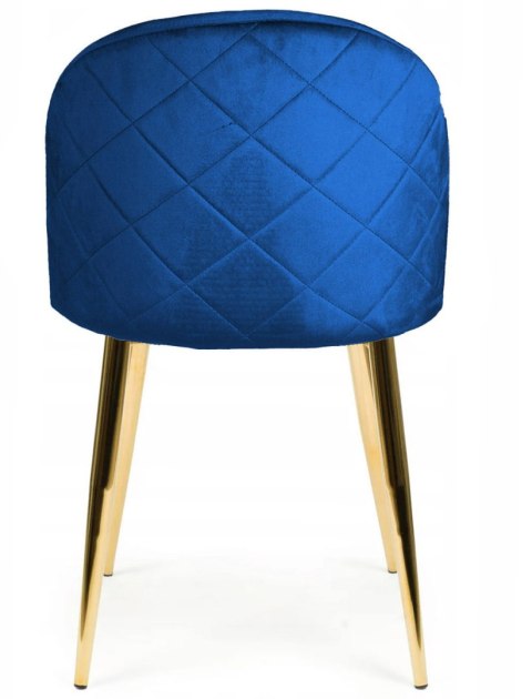 Krzesło tapicerowane GLORIA BLUE VELVET GOLD Lugano Krzesło tapicerowane GLORIA BLUE VELVET GOLD Lugano