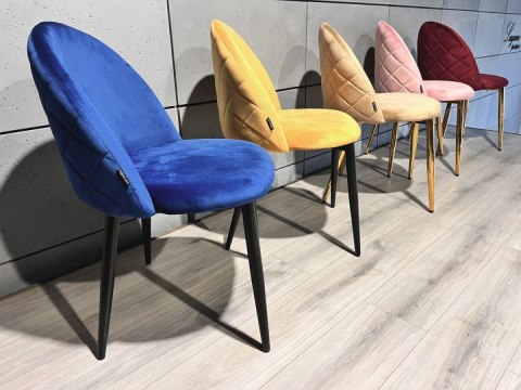 Krzesło tapicerowane GLORIA BLUE VELVET Lugano Krzesło tapicerowane GLORIA BLUE VELVET Lugano