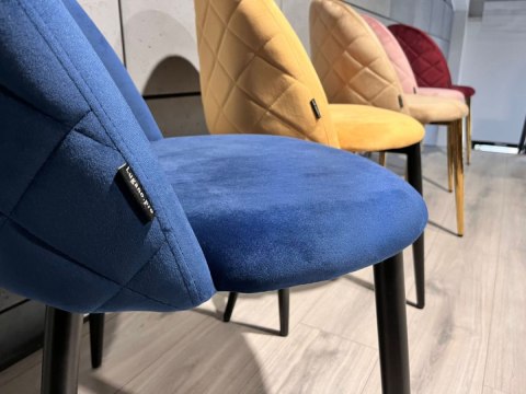Krzesło tapicerowane GLORIA BLUE VELVET Lugano Krzesło tapicerowane GLORIA BLUE VELVET Lugano