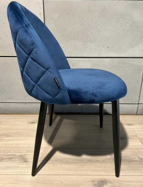Krzesło tapicerowane GLORIA BLUE VELVET Lugano Krzesło tapicerowane GLORIA BLUE VELVET Lugano