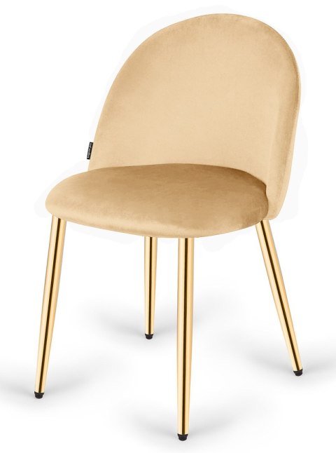 Krzesło tapicerowane GLORIA CREAM VELVET GOLD Lugano Krzesło tapicerowane GLORIA CREAM VELVET GOLD Lugano