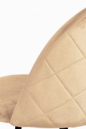Krzesło tapicerowane GLORIA CREAM VELVET GOLD Lugano