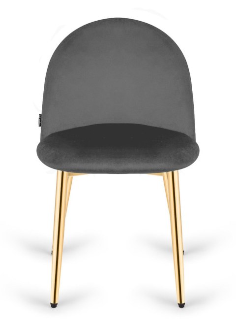 Krzesło tapicerowane GLORIA DARK GREY VELVET GOLD Lugano Krzesło tapicerowane GLORIA DARK GREY VELVET GOLD Lugano