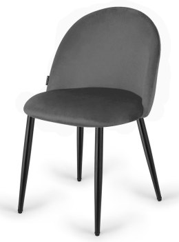 Krzesło tapicerowane GLORIA DARK GREY VELVET OUTLET Lugano