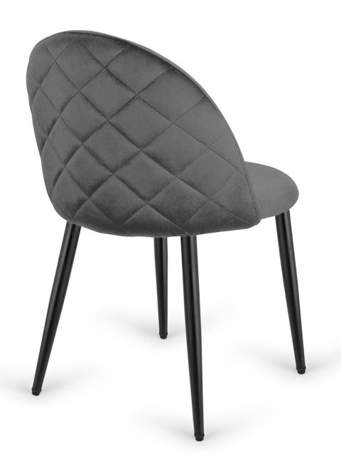 Krzesło tapicerowane GLORIA DARK GREY VELVET OUTLET Lugano Krzesło tapicerowane GLORIA DARK GREY VELVET OUTLET Lugano