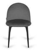 Krzesło tapicerowane GLORIA DARK GREY VELVET OUTLET Lugano