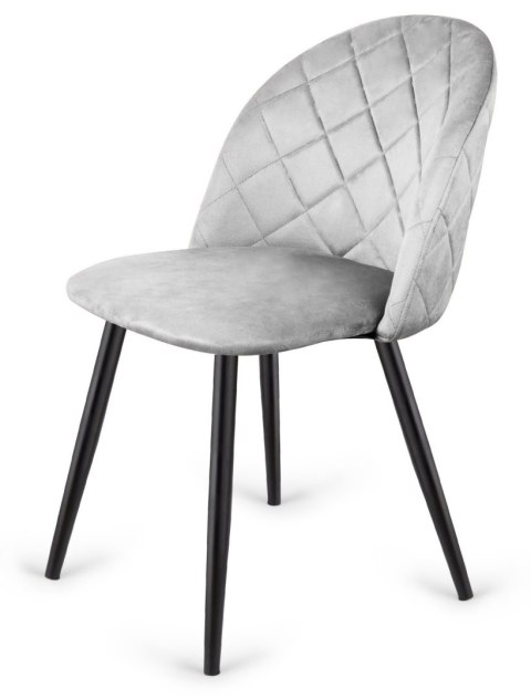Krzesło tapicerowane GLORIA DIAMOND GREY VELVET II GATUNEK Lugano Krzesło tapicerowane GLORIA DIAMOND GREY VELVET II GATUNEK Lugano