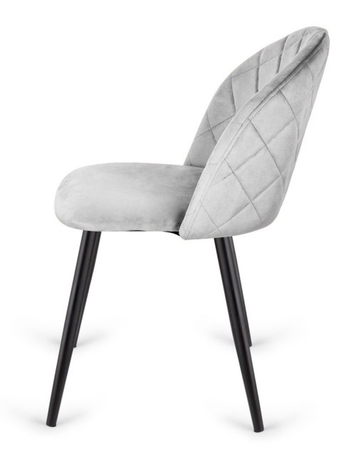 Krzesło tapicerowane GLORIA DIAMOND GREY VELVET II GATUNEK Lugano Krzesło tapicerowane GLORIA DIAMOND GREY VELVET II GATUNEK Lugano