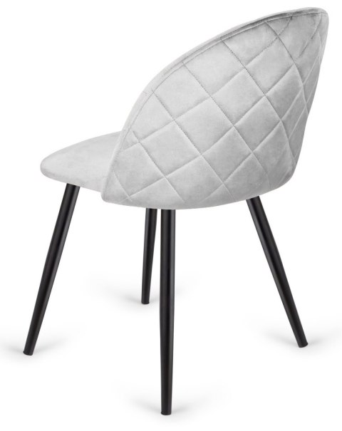 Krzesło tapicerowane GLORIA DIAMOND GREY VELVET II GATUNEK Lugano Krzesło tapicerowane GLORIA DIAMOND GREY VELVET II GATUNEK Lugano