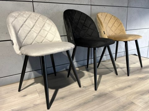 Krzesło tapicerowane GLORIA DIAMOND GREY VELVET II GATUNEK Lugano Krzesło tapicerowane GLORIA DIAMOND GREY VELVET II GATUNEK Lugano