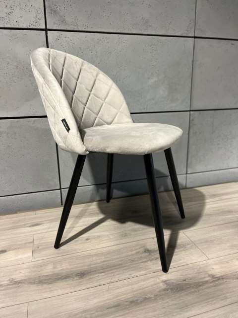 Krzesło tapicerowane GLORIA DIAMOND GREY VELVET II GATUNEK Lugano Krzesło tapicerowane GLORIA DIAMOND GREY VELVET II GATUNEK Lugano