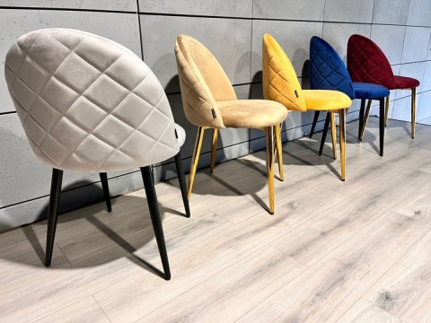 Krzesło tapicerowane GLORIA DIAMOND GREY VELVET II GATUNEK Lugano Krzesło tapicerowane GLORIA DIAMOND GREY VELVET II GATUNEK Lugano