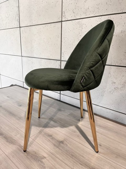 Krzesło tapicerowane GLORIA FOREST VELVET GOLD Lugano Krzesło tapicerowane GLORIA FOREST VELVET GOLD Lugano