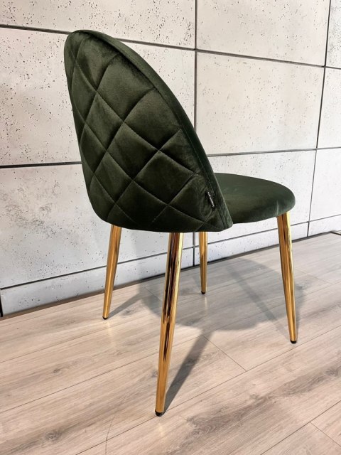 Krzesło tapicerowane GLORIA FOREST VELVET GOLD Lugano Krzesło tapicerowane GLORIA FOREST VELVET GOLD Lugano