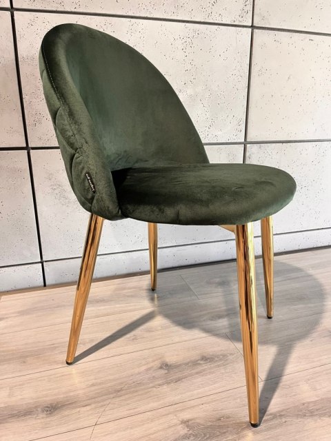Krzesło tapicerowane GLORIA FOREST VELVET GOLD Lugano Krzesło tapicerowane GLORIA FOREST VELVET GOLD Lugano