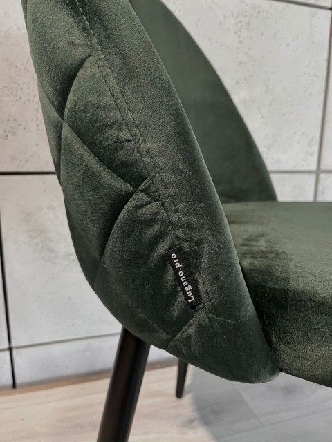 Krzesło tapicerowane GLORIA GREEN FOREST VELVET Lugano Krzesło tapicerowane GLORIA GREEN FOREST VELVET Lugano