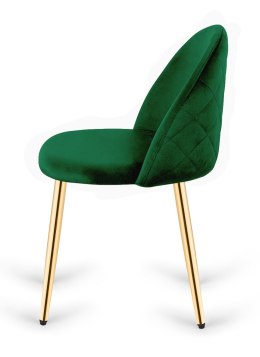 Krzesło tapicerowane GLORIA GREEN VELVET GOLD Lugano