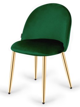 Krzesło tapicerowane GLORIA GREEN VELVET GOLD Lugano