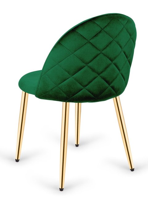 Krzesło tapicerowane GLORIA GREEN VELVET GOLD Lugano Krzesło tapicerowane GLORIA GREEN VELVET GOLD Lugano