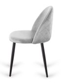 Krzesło tapicerowane GLORIA LIGHT GREY VELVET Lugano