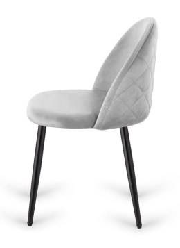 Krzesło tapicerowane GLORIA LIGHT GREY VELVET Lugano