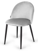 Krzesło tapicerowane GLORIA LIGHT GREY VELVET Lugano