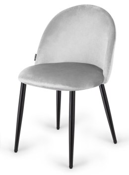 Krzesło tapicerowane GLORIA LIGHT GREY VELVET Lugano