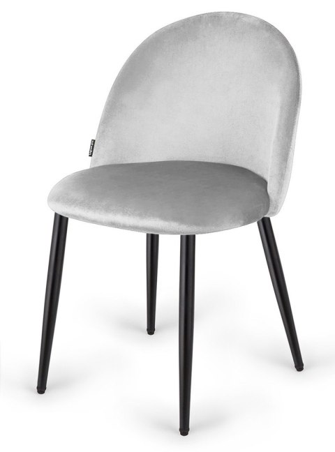 Krzesło tapicerowane GLORIA LIGHT GREY VELVET Lugano Krzesło tapicerowane GLORIA LIGHT GREY VELVET Lugano