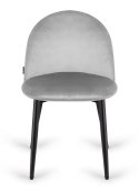 Krzesło tapicerowane GLORIA LIGHT GREY VELVET Lugano