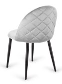 Krzesło tapicerowane GLORIA LIGHT GREY VELVET Lugano