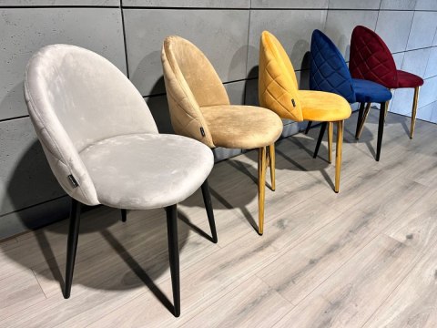 Krzesło tapicerowane GLORIA LIGHT GREY VELVET Lugano Krzesło tapicerowane GLORIA LIGHT GREY VELVET Lugano