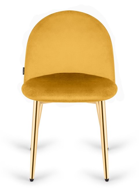 Krzesło tapicerowane GLORIA MUSTARD VELVET GOLD Lugano Krzesło tapicerowane GLORIA MUSTARD VELVET GOLD Lugano