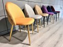 Krzesło tapicerowane GLORIA MUSTARD VELVET GOLD Lugano