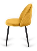 Krzesło tapicerowane GLORIA MUSTARD VELVET Lugano