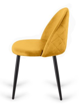 Krzesło tapicerowane GLORIA MUSTARD VELVET Lugano
