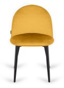 Krzesło tapicerowane GLORIA MUSTARD VELVET Lugano