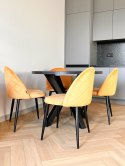 Krzesło tapicerowane GLORIA MUSTARD VELVET Lugano