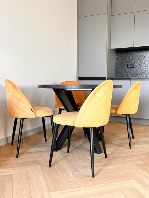 Krzesło tapicerowane GLORIA MUSTARD VELVET Lugano Krzesło tapicerowane GLORIA MUSTARD VELVET Lugano
